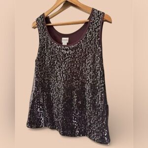CHICO’S SEQUINS FORMAL Top Size Small‎